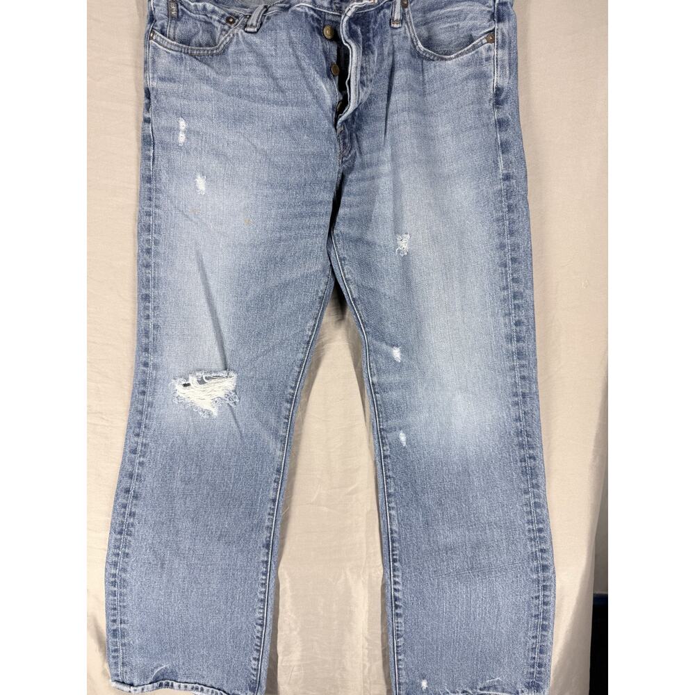 Abercrombie Fitch Jeans Men’s 34x32 Low Rise Slim Straight Distressed - Picture 5 of 12